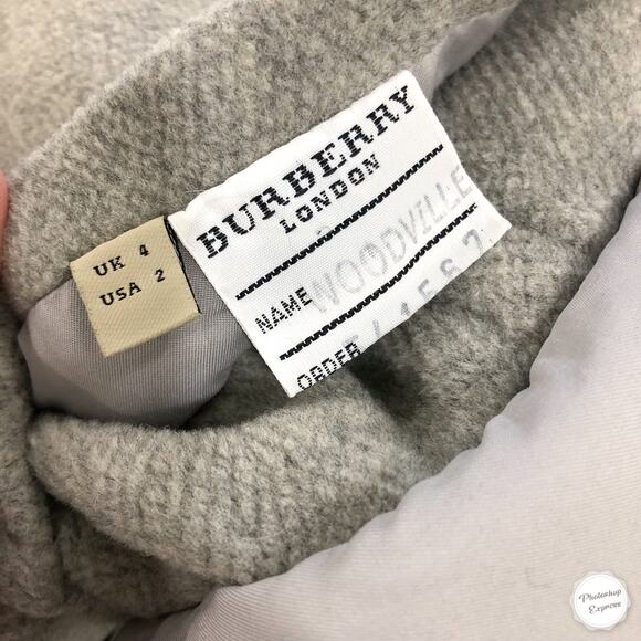 Burberry Woodville Gray Wool Toggle Peacoat - Picture 8 of 14